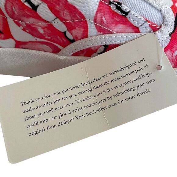 Bucket Feet Lip Service Print Slip On Shoes Size 9 - Picture 7 of 9